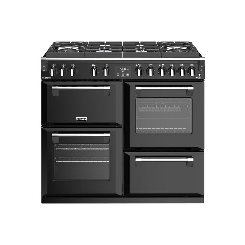 Stoves Richmond S1000 Deluxe GTG DF (Zwart)